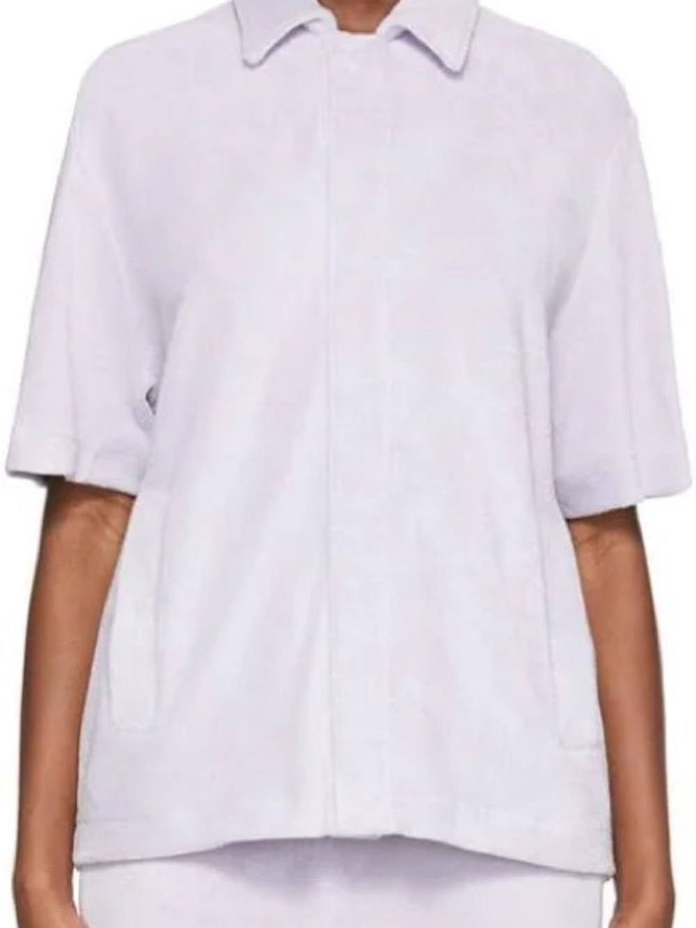 1017 ALYX 9SM Soft Lavender Cotton Button Up Top